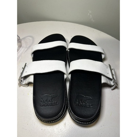 SOREL Womens Sz 9.5 Roaming Buckle White (Sea Salt 125) Sandals Slides - Picture 5 of 6